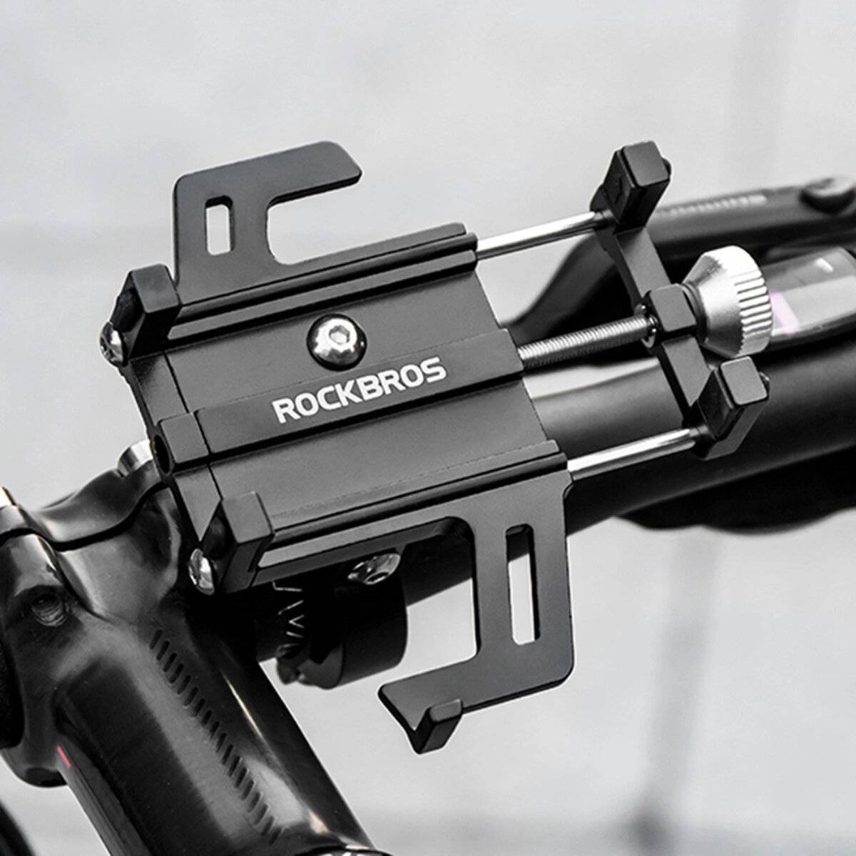 Rockbros 699-BK Fahrrad-Handyhalter aus Aluminiumlegierung – Schwarz-1
