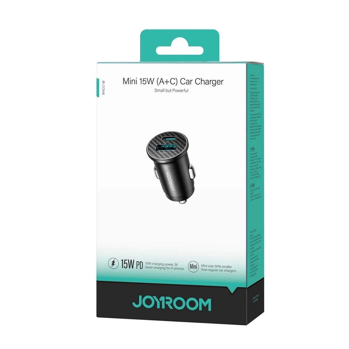Joyroom JR-CCN16 Mini 15W Autoladegerät - Schwarz-3