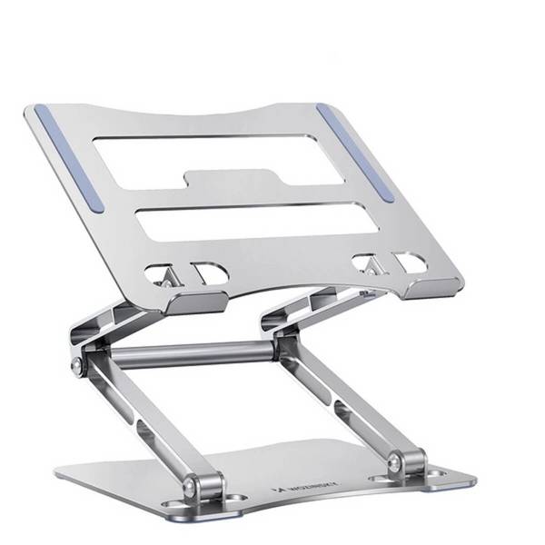 Wozinsky Laptopständer Aluminium höhenverstellbar faltbar kompatibel mit 11 bis 17 Zoll Silber