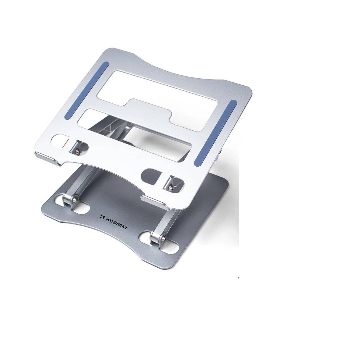 Wozinsky Laptopständer Aluminium höhenverstellbar faltbar kompatibel mit 11 bis 17 Zoll Silber-1