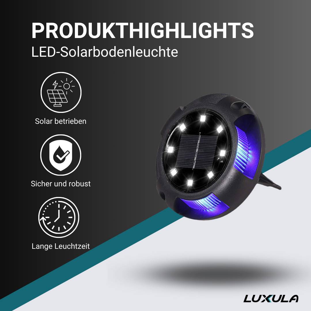 LUXULA Solar Gartenstrahler 4000K und Blaulicht 10 Stunden Leuchtdauer Bodenstrahler mit Erdspieß-1