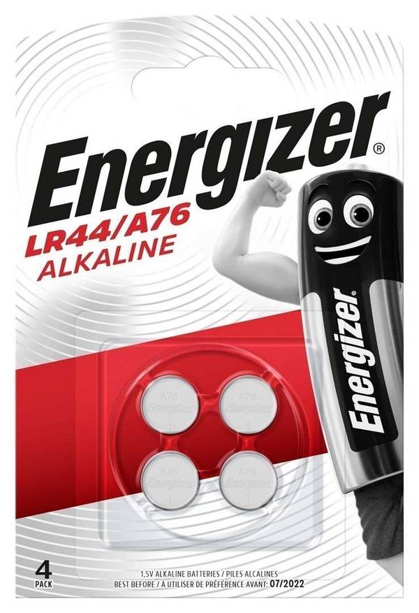 Knopfzelle LR44/A76 Alkali 4 St./Pack. - Artikel: 190221400