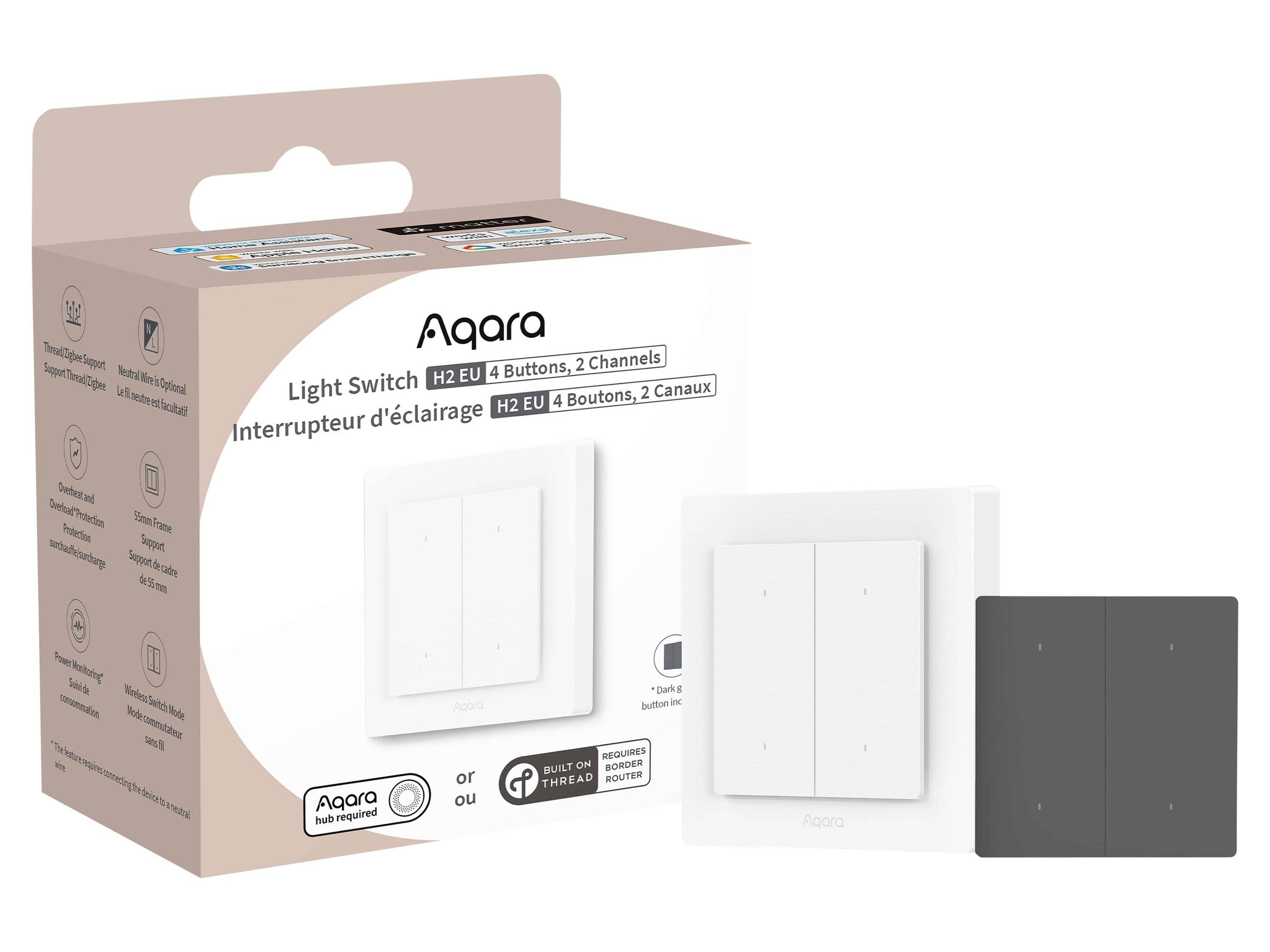 Aqara Light Switch H2 (4 Buttons, 2 Channels)-2