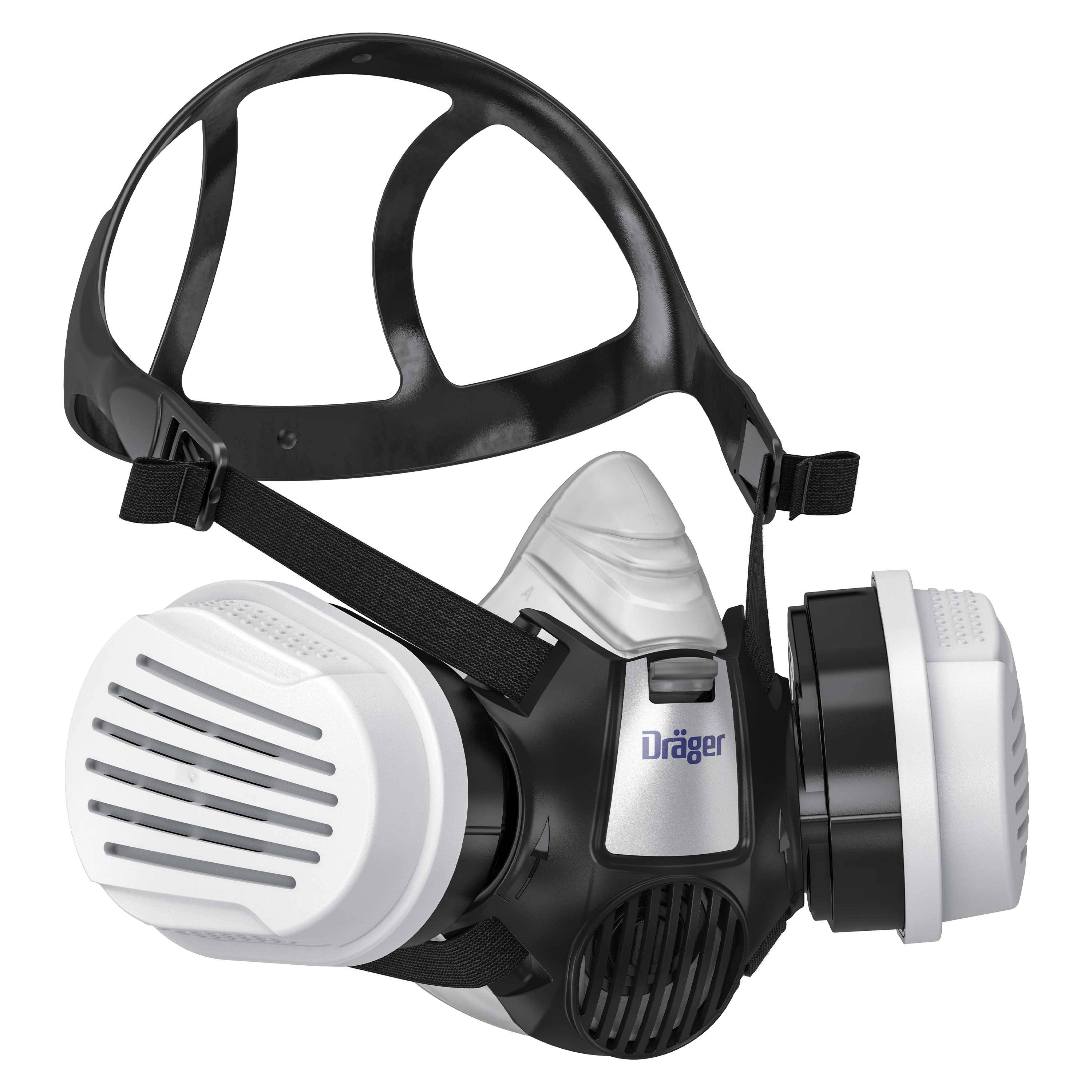 Dräger Atemschutzmaske Halbmaske X-plore 3300 ABEK 1 P3 Gasmaske mit Filter-0