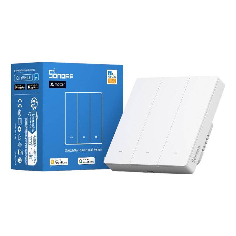 Symbolbild für Sonoff - M5-3C-86W - M5-3C-86W Matter Smart-Wandschalter (3-Kanal)