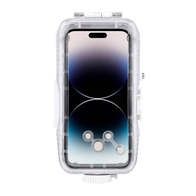 Wasserdichte Handyhülle Kunststoff Puluz iPhone 14 Plus/Pro Max/13 Pro Max/12 Max/11 Max weiß-2