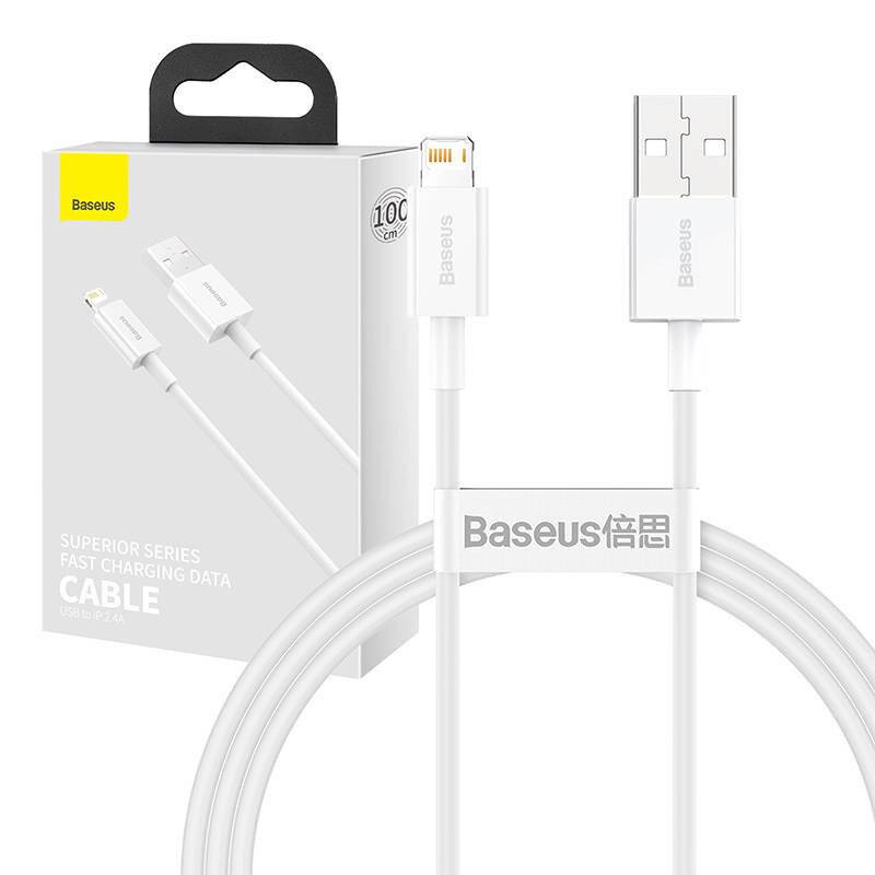 Baseus CALYS-A02 - Weiß - USB A - Lightning - 1 m - Männlich - Männlich-4