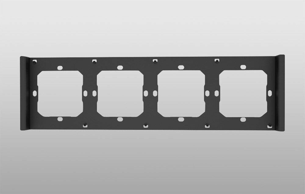 Preisbild für Sonoff - M5-4C-80-F - Rahmen für Schalter M5 80 vierfach 4-fach SONOFF M5-4C-80-F (graphit/schwarz)