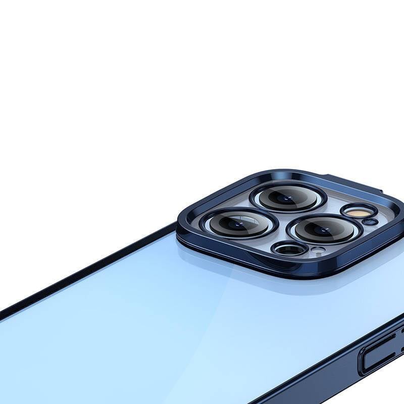 Symbolbild für Baseus Glitter Transparentes Gehäuse und gehärtetes Glas Set für iPhone 14 Pro (blau)