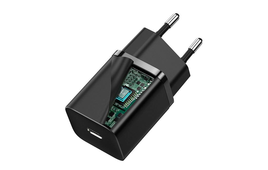 Baseus Super Si Schnellladegerät 1C 30W (schwarz)-4