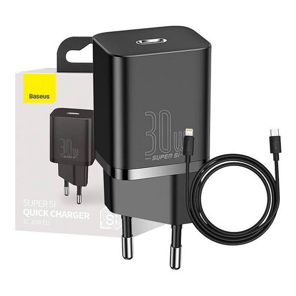 Baseus Super Si Schnellladegerät 1C 30W (schwarz)