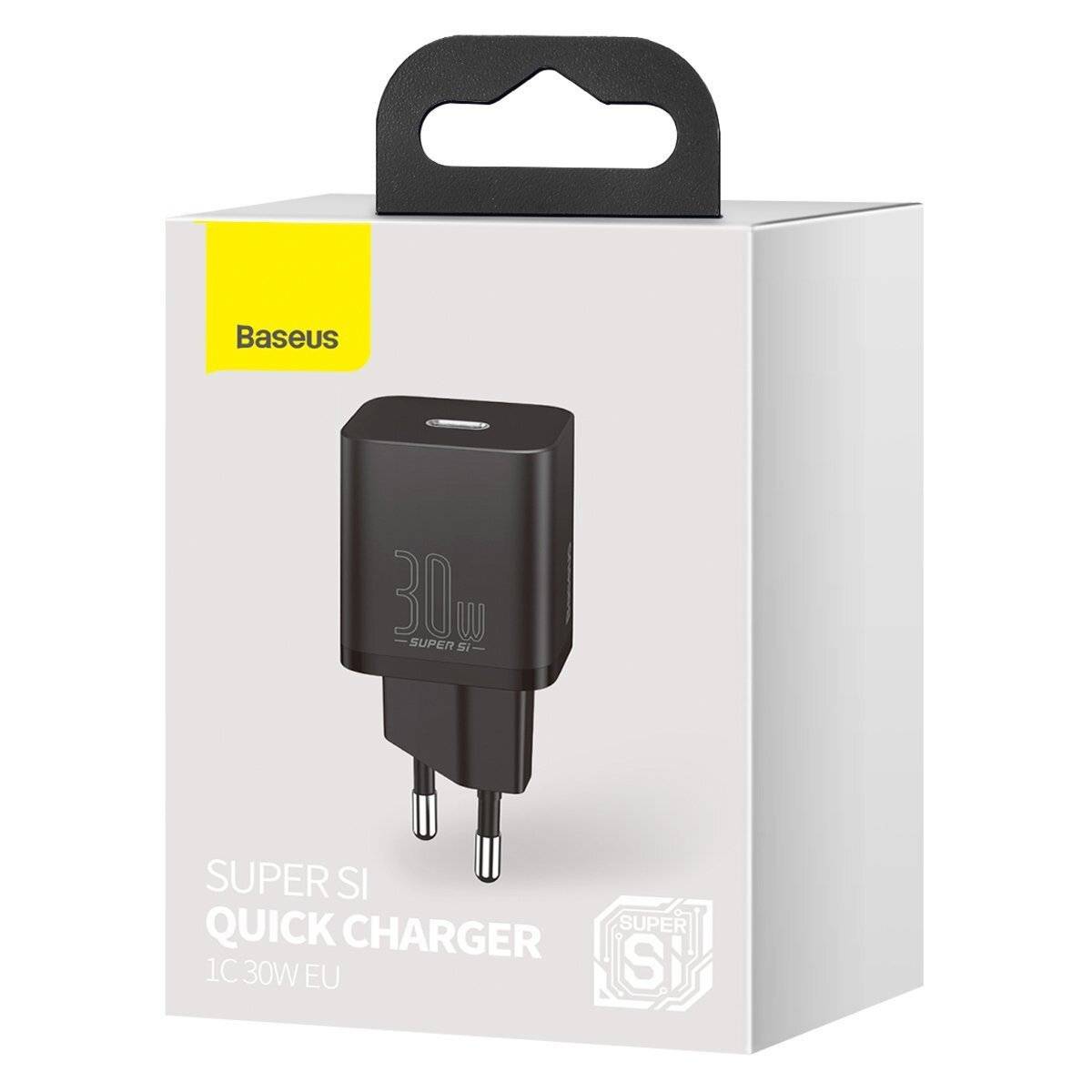 Baseus Super Si Schnellladegerät 1C 30W (schwarz)-3
