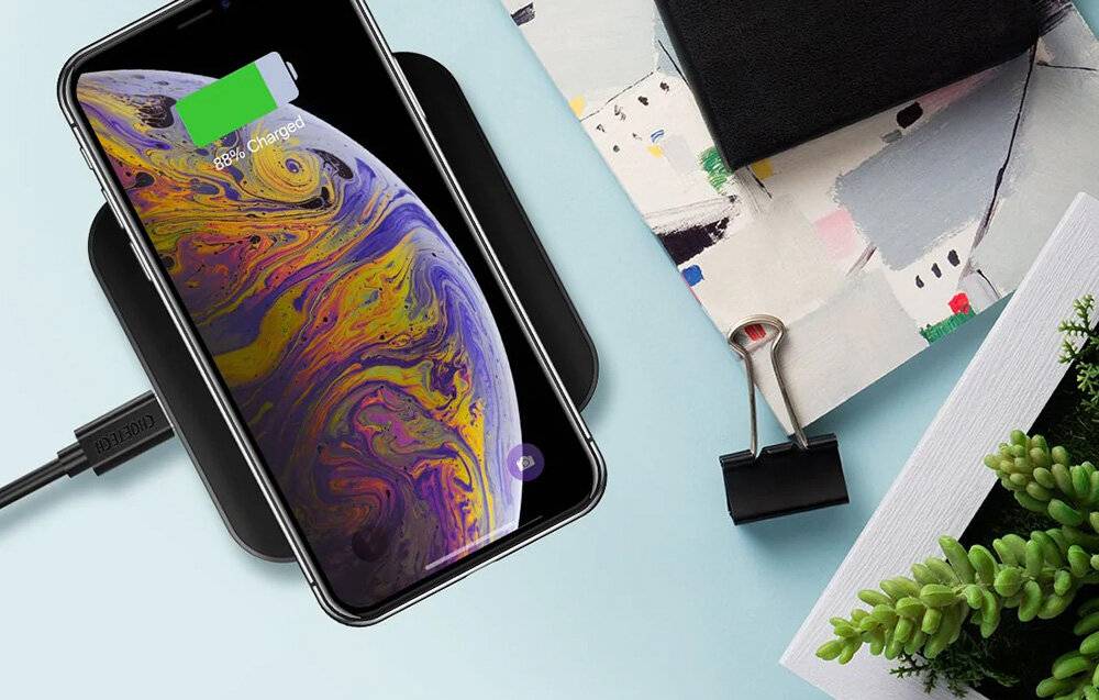 Choetech Qi Wireless Charger 10W Ladegerät für Kopfhörer Telefon schwarz-6