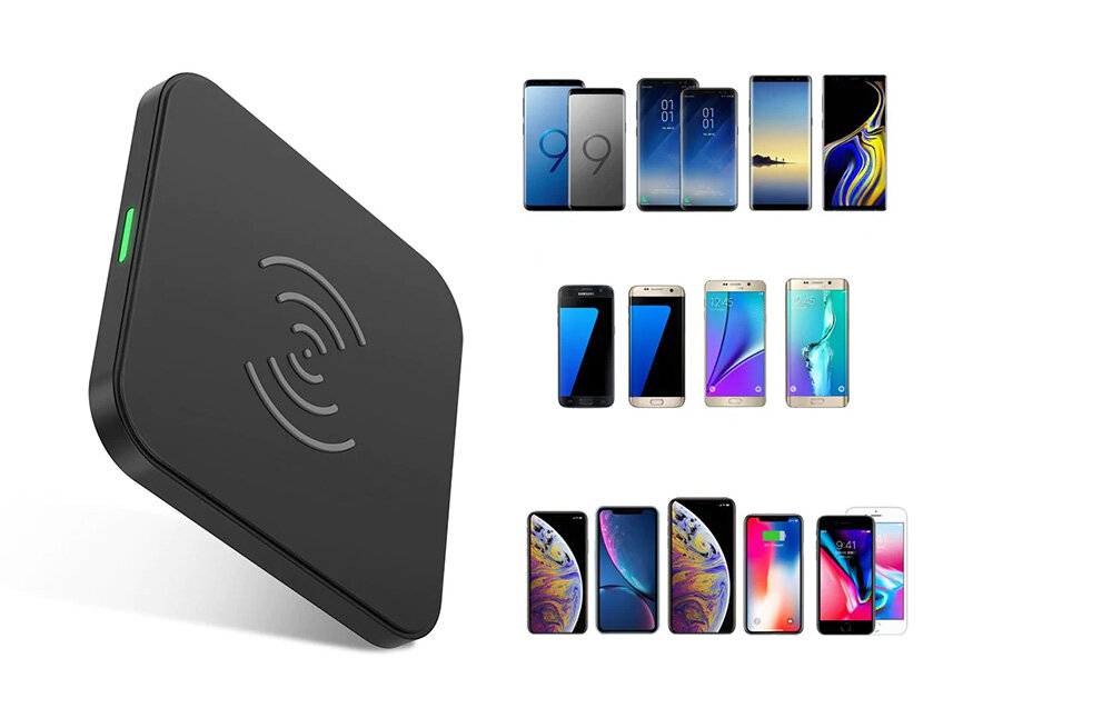 Preisbild für Choetech Qi Wireless Charger 10W Ladegerät für Kopfhörer Telefon schwarz