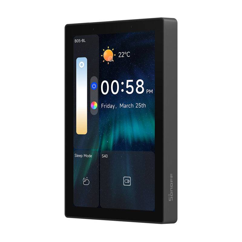 Sonoff - NSPanel120PB - SONOFF NSPanel Pro 120 Smart Control Panel Matter WiFi/Bluetooth/ZigBee (schwarz)-2