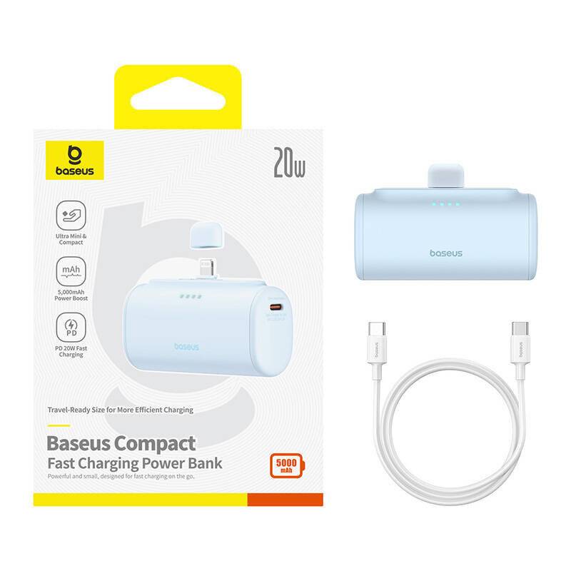 Symbolbild für Powerbank OS-Baseus Compact IP 5000mAh 20W (blau)