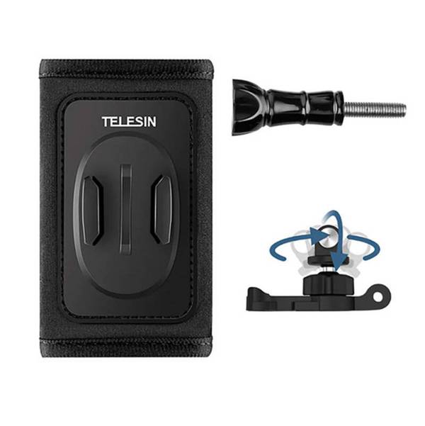 Telesin - GP-BPM-005 - Telesin Rucksackgurt-Halterung mit 360°-J-Hakenhalterung für GoPro/Osmo Action (GP-BPM-005)