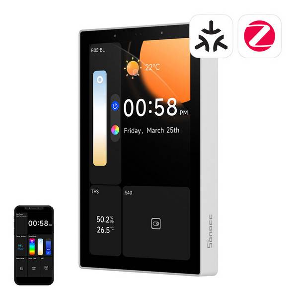 Sonoff - NSPanel120PW - SONOFF NSPanel Pro 120 Smart Control Panel Matter WiFi/Bluetooth/ZigBee (weiß)