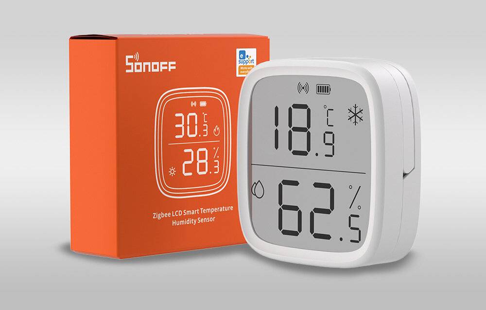 Symbolbild für Intelligenter Temperatur- und Luftfeuchtigkeitssensor ZigBee LCD Sonoff SNZB-02D