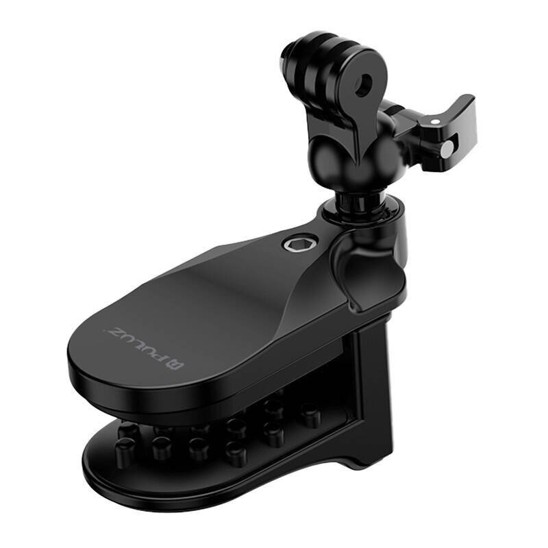 Puluz - PU927B - PULUZ Helmhalterung für Sportkameras (DJI Action, GoPro Hero) (schwarz)-0