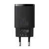 Symbolbild für Compact mains charger 1x USB-A port + 1x USB-C 20W (Black) Kabel & Adapter
