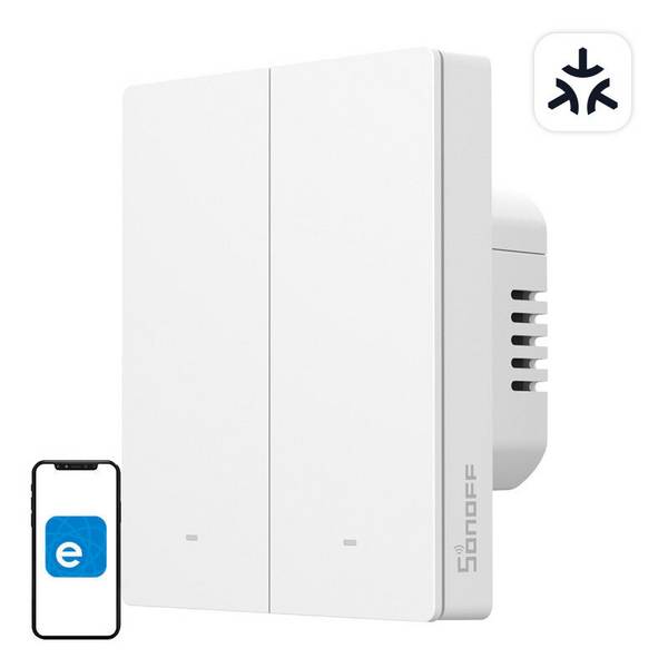Sonoff - M5-2C-80W - M5-2C-80W Matter Smart-Wandschalter (2-Kanal, für Rahmen)