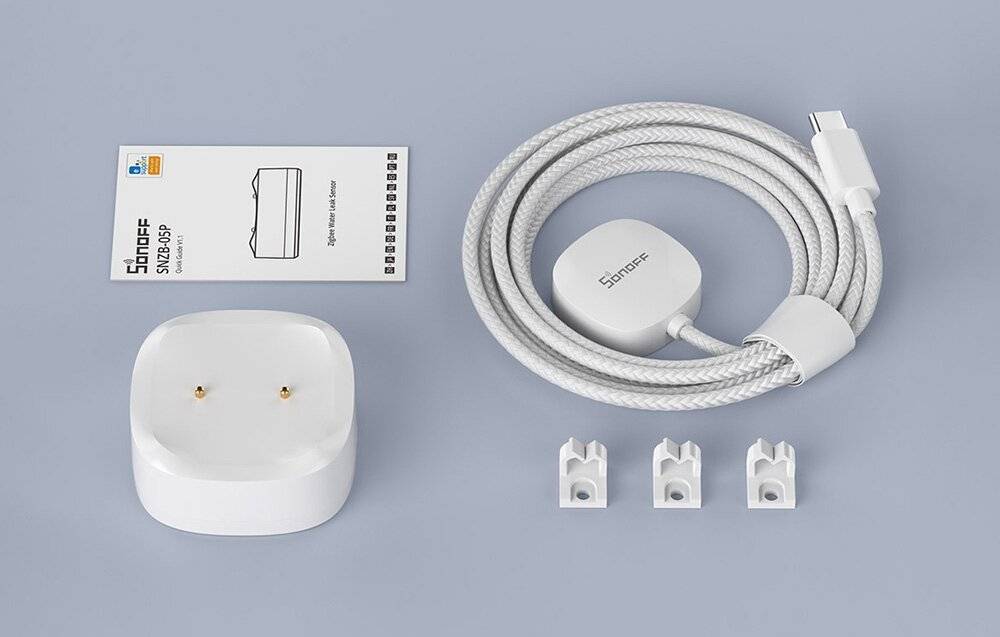 Preisbild für Sonoff - SNZB-05PC - ZigBee-Überschwemmungs-/Wasserlecksensor-Kit SONOFF SNZB-05P + Kabel WLDC200