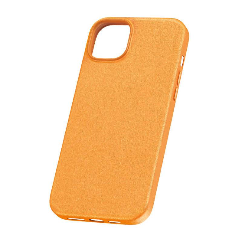 Handytasche für iPhone 15 Pro Baseus Fauxther Series (Orange)-1