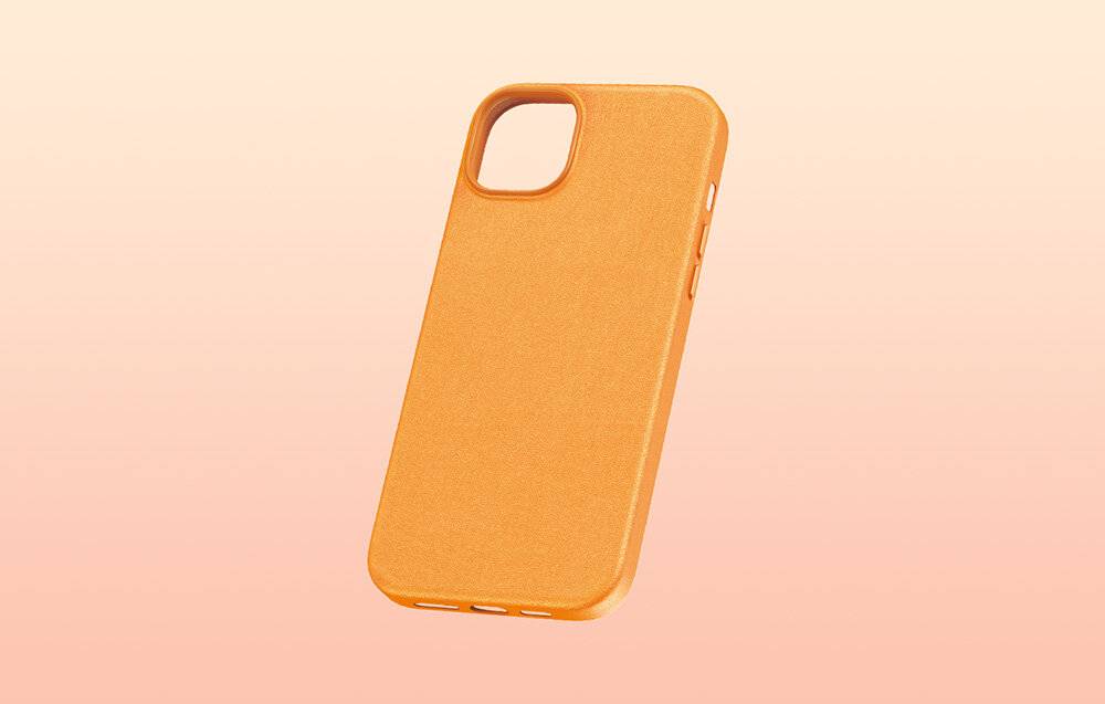 Handytasche für iPhone 15 Pro Baseus Fauxther Series (Orange)-2