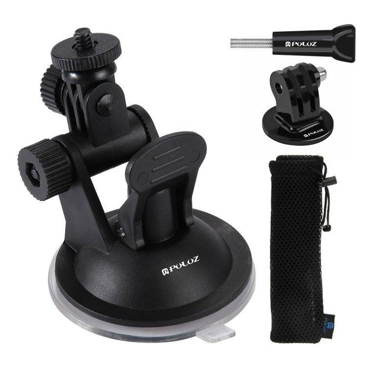Puluz - PU51 - Puluz-Autoscheibenhalterung für Sportkameras (einschließlich Osmo Action 5 Pro, Insta360 X5)-0