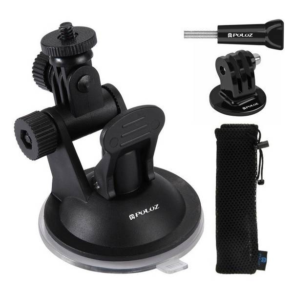 Puluz - PU51 - Puluz-Autoscheibenhalterung für Sportkameras (einschließlich Osmo Action 5 Pro, Insta360 X5)
