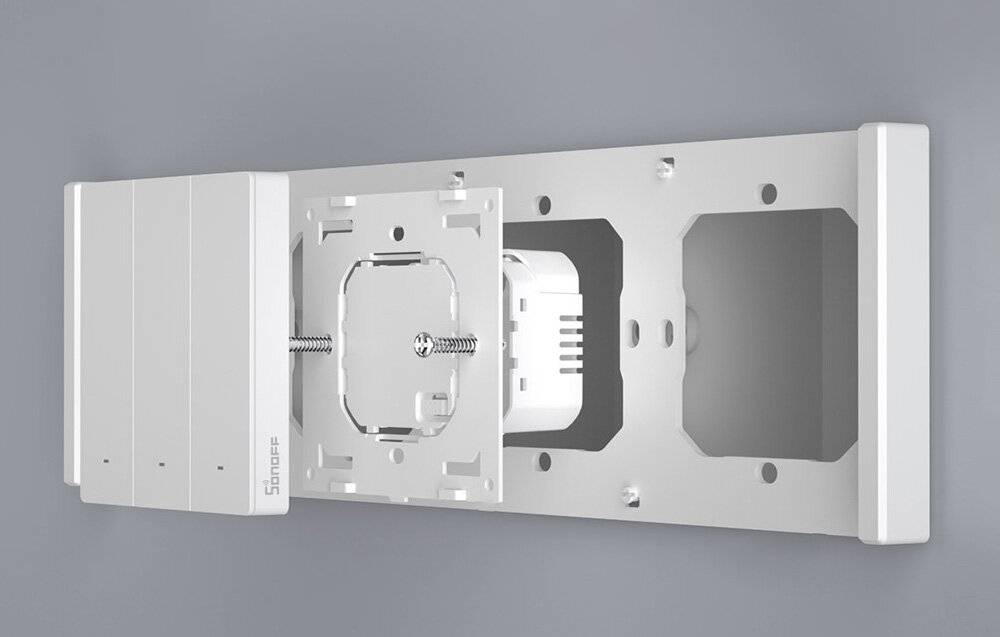 Sonoff - M5-4C-80-FW - Rahmen für Schalter M5 80 vierfach SONOFF M5-4C-80-FW (weiß)-1