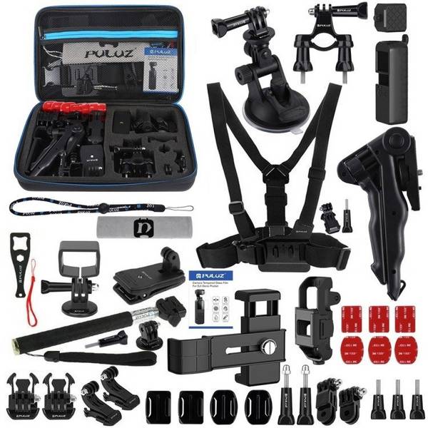 Puluz - PKT47 - Set mit 43 Puluz-Zubehörteilen für Sportkameras (einschließlich Osmo Action 5 Pro, Ace Pro 2) PKT47