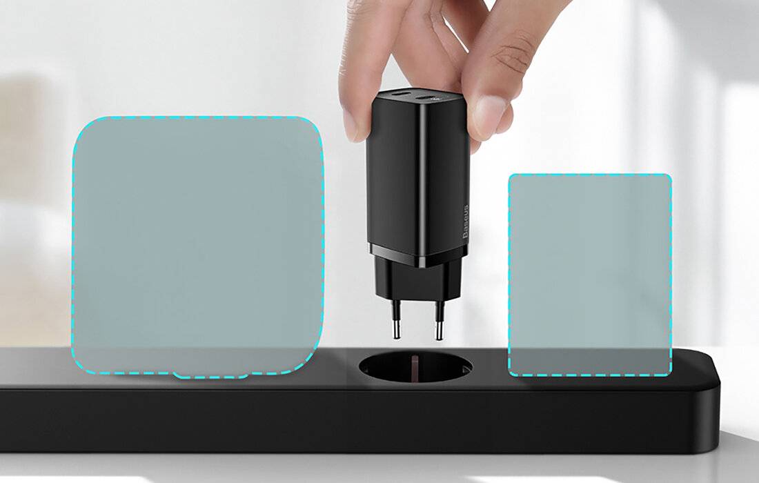 Preisbild für Baseus GaN2 Lite Ladegerät 65W USB / USB Typ C Quick Charge 3.0 Power Delivery (Galliumnitrid) Netzteil Adapter weiß