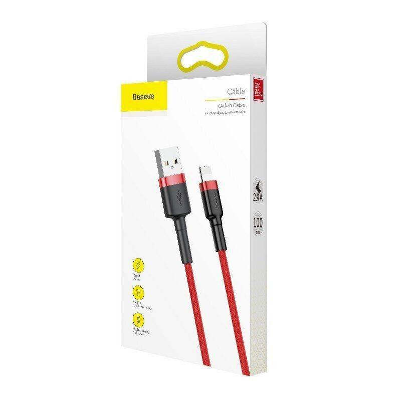 Preisbild für Baseus - CALKLF-A09 - Lightning-USB-Kabel Baseus Cafule 2,4 A 0,5 m (rot)