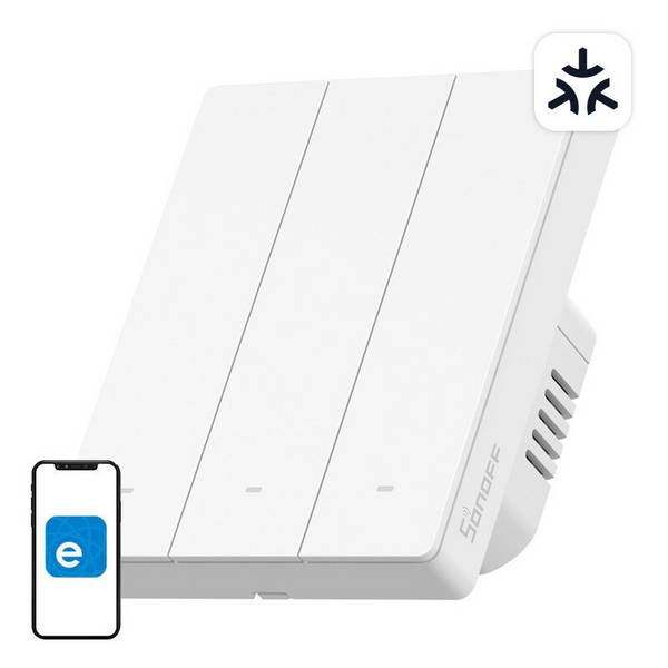Sonoff - M5-3C-80W - M5-3C-80W Matter Smart-Wandschalter (3-Kanal, für Rahmen)