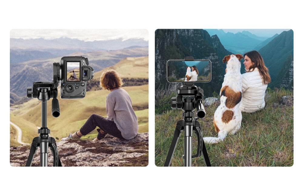 Puluz - PU3096B - Stativ / Tripod mit 3D-Kopf 360° + Handyhalterung Puluz PU3096B-3