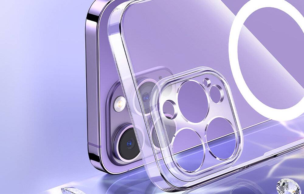 Preisbild für Baseus Magnetic Crystal Clear Handytasche iPhone 13 vollvergütetem Displayschutz Reinigungsset