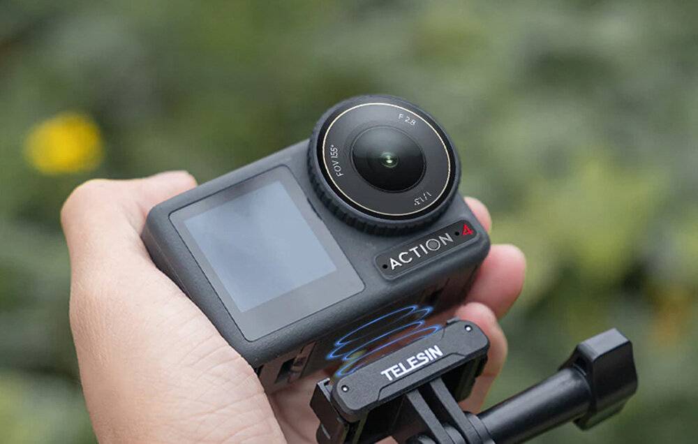 Telesin - OA-TPM-T04 - Magnetischer Zwei-Klauen-Adapter für DJI Action 3 Kamera-1