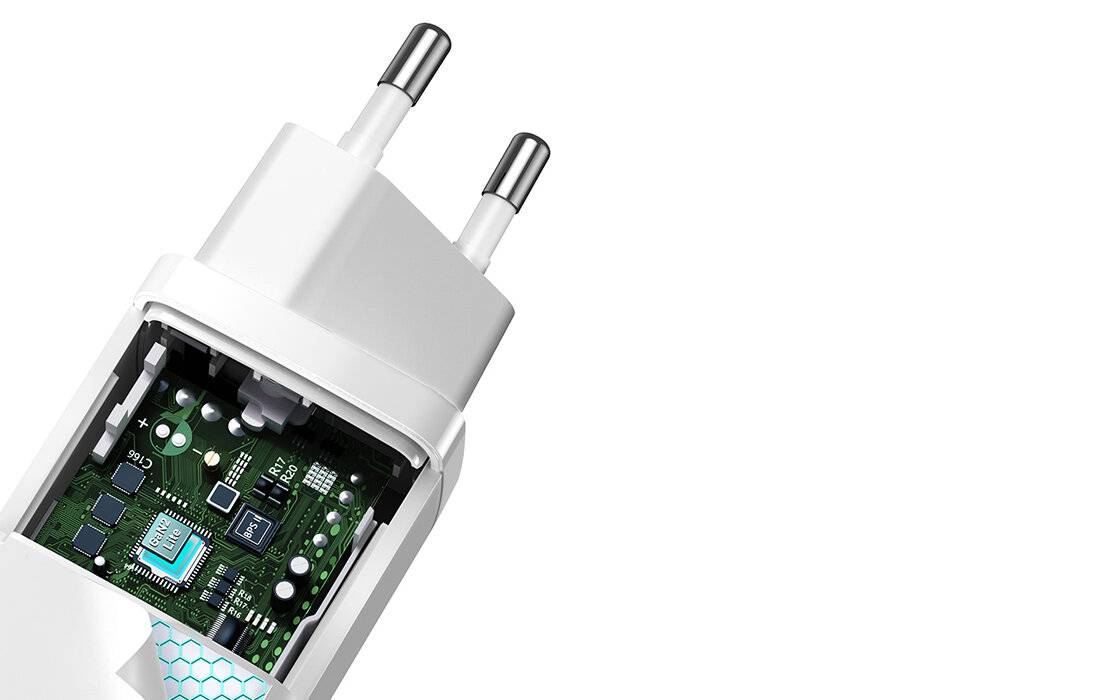 Baseus GaN2 Lite Ladegerät 65W USB / USB Typ C Quick Charge 3.0 Power Delivery (Galliumnitrid) Netzteil Adapter weiß-5