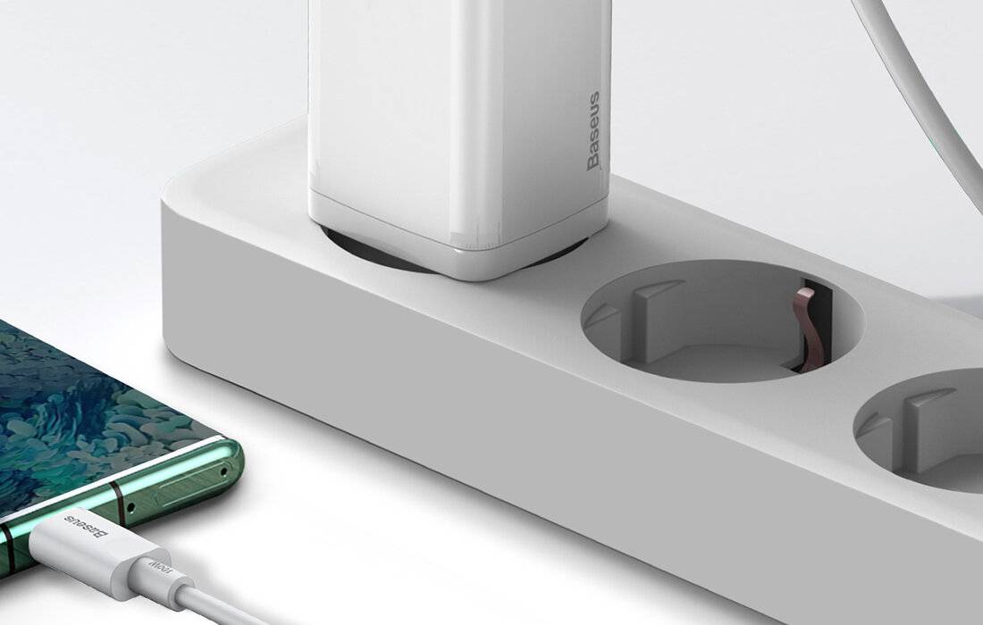 Preisbild für Baseus GaN2 Lite Ladegerät 65W USB / USB Typ C Quick Charge 3.0 Power Delivery (Galliumnitrid) Netzteil Adapter weiß