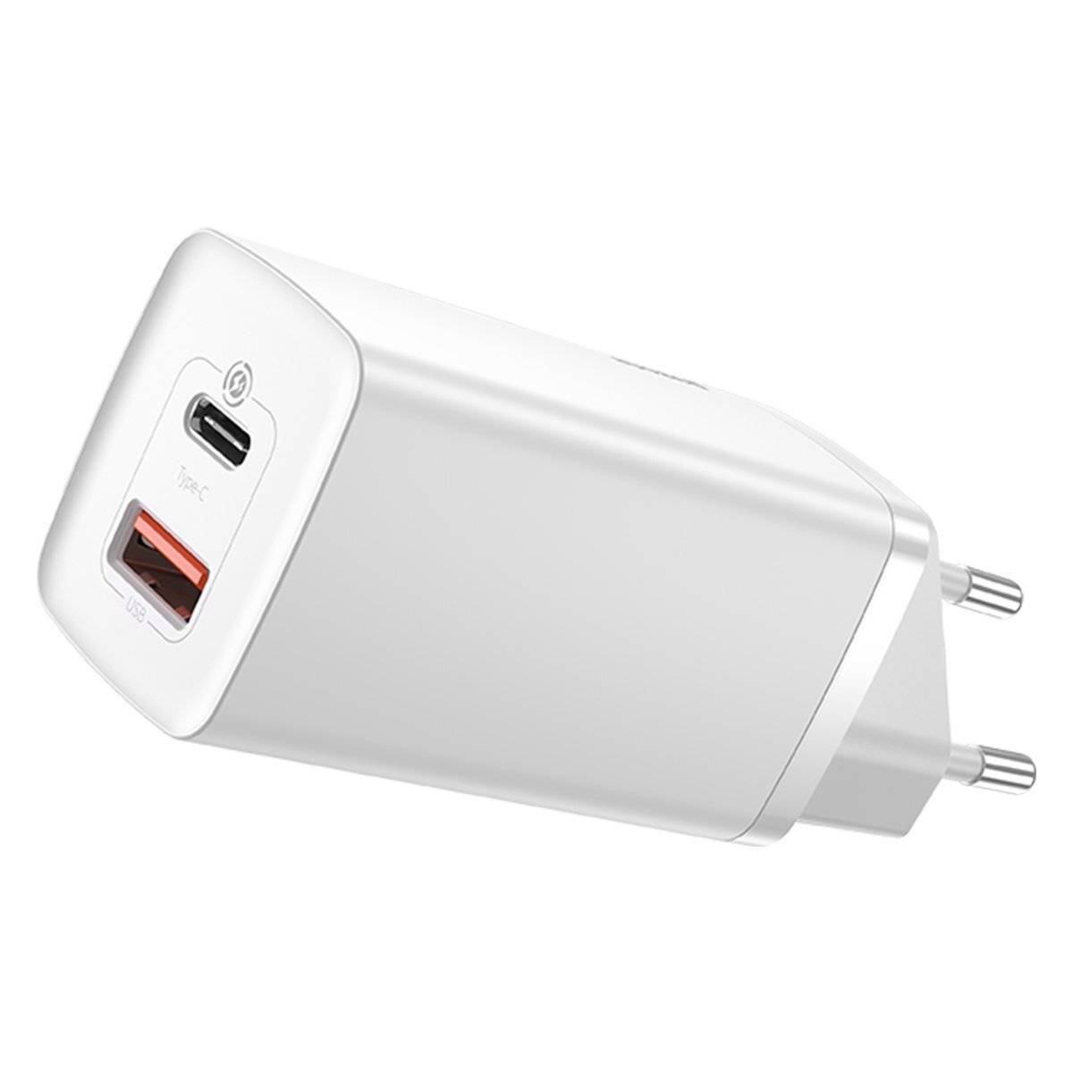 Baseus GaN2 Lite Ladegerät 65W USB / USB Typ C Quick Charge 3.0 Power Delivery (Galliumnitrid) Netzteil Adapter weiß-6