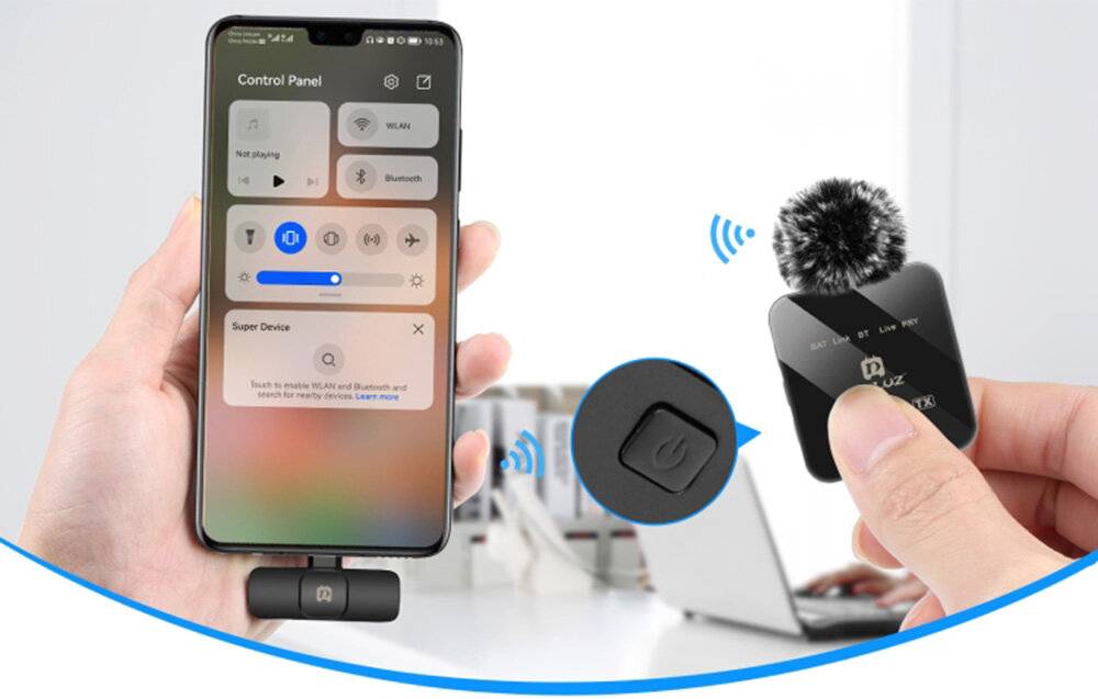 Puluz - PU648B - Drahtloses Mikrofon PULUZ PU648B (USB-C)-3