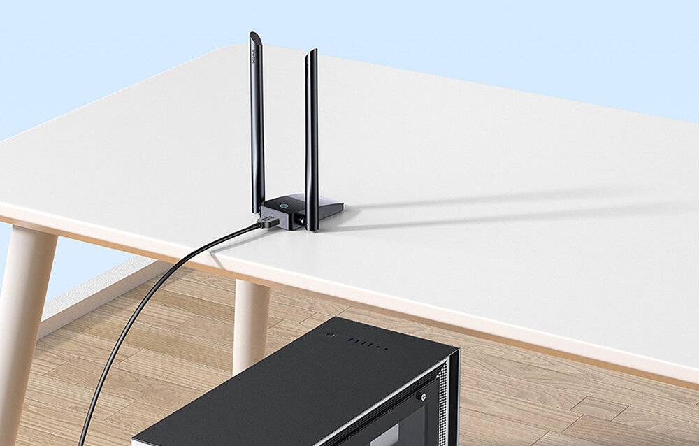 Adapter WiFi Baseus FastJoy 1800Mbps (schwarz)-6