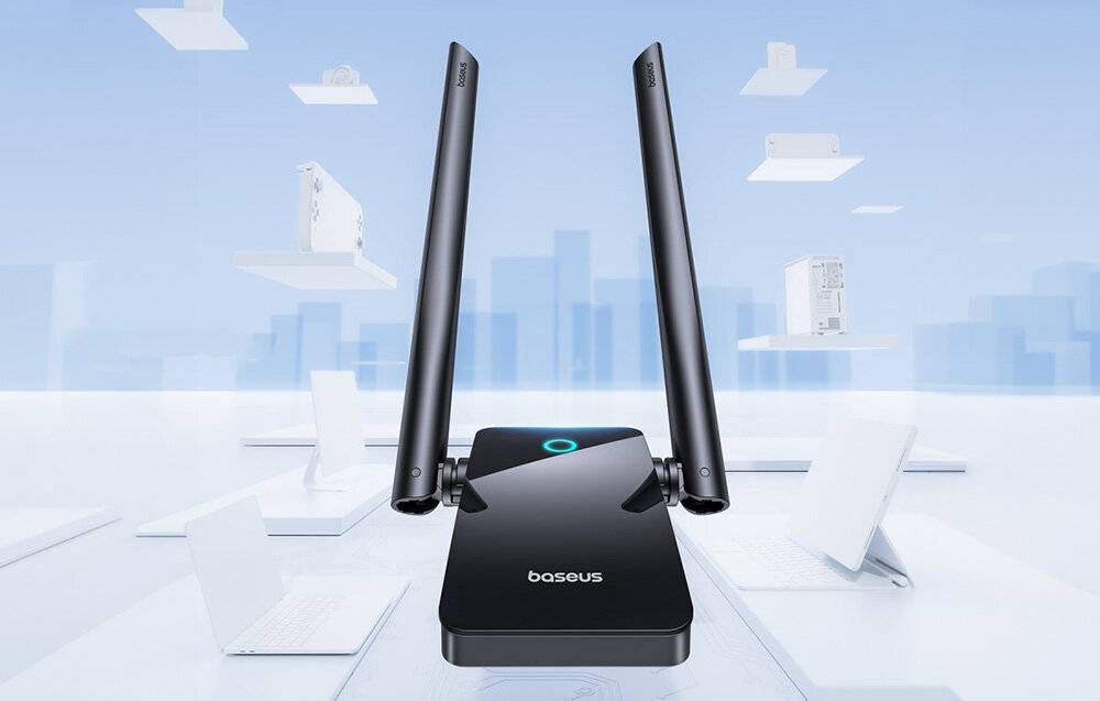 Adapter WiFi Baseus FastJoy 1800Mbps (schwarz)-2