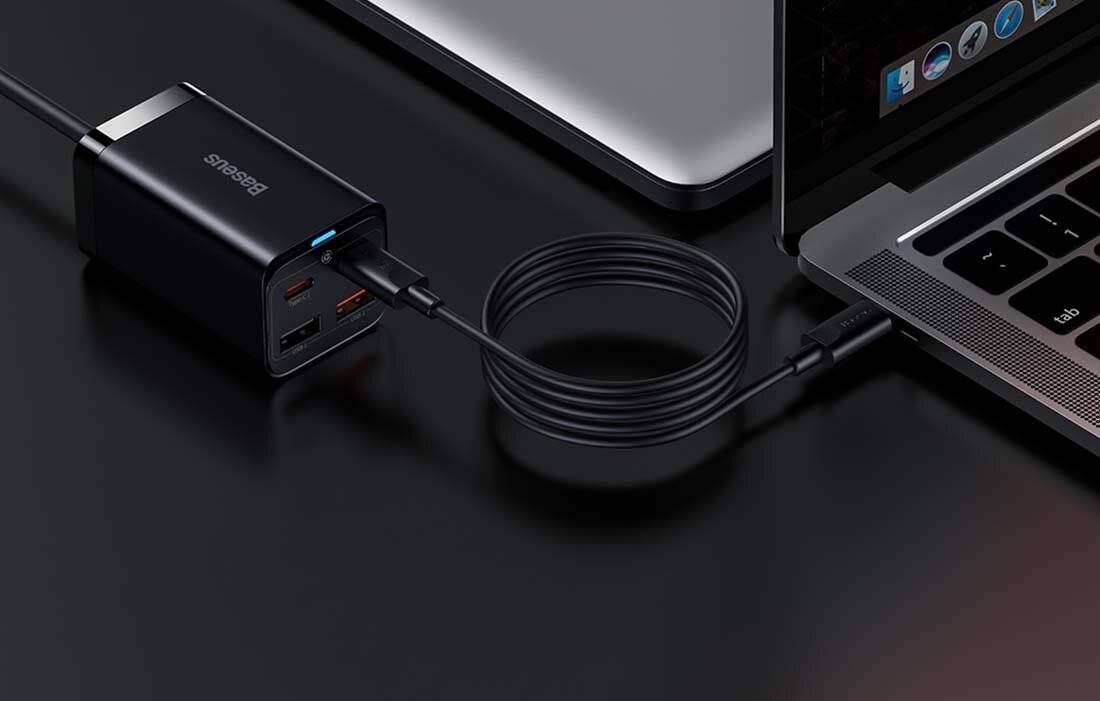 Symbolbild für Schnellladegerät Baseus GaN3 Pro, 2x USB-C, 2x USB, 65W (schwarz)