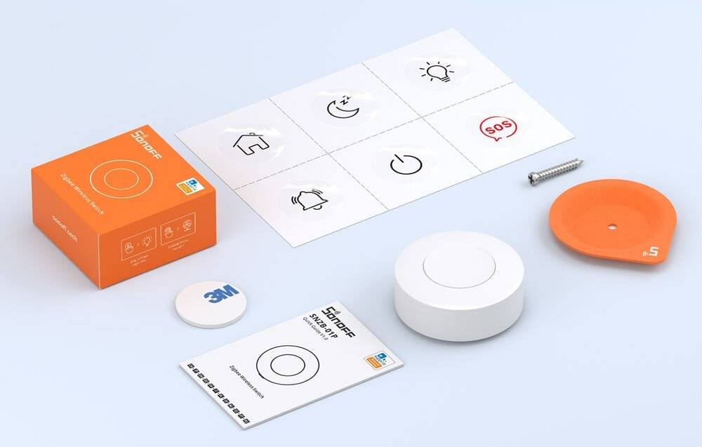 Symbolbild für Sonoff - SNZB-01P - Smart Zigbee Wireless Button Sonoff SNZB-01P (runde Fernbedienung)