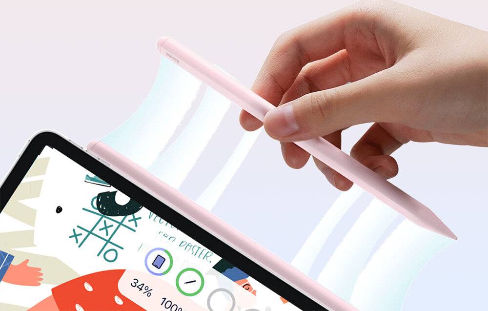 Kabelloser Ladestift für Telefon/Tablet Baseus Smooth Writing (rosa)-4