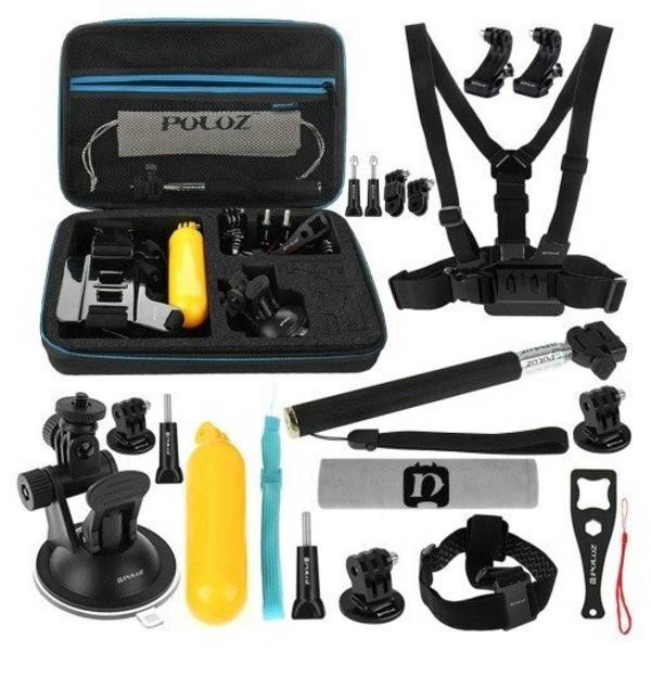 Puluz - PKT11 - Puluz Set mit 20 Zubehörteilen für Sportkameras (einschließlich Osmo Action 5 Pro) PKT11