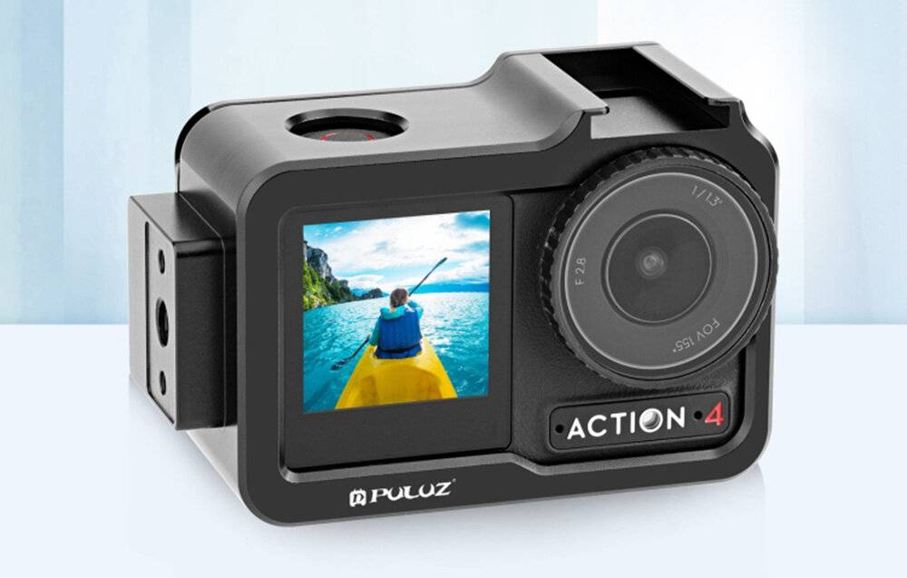 Preisbild für Puluz - PU928B - PULUZ Metallgehäuse für DJI Osmo Action 3/4 mit Cold-Shoe-Anschluss